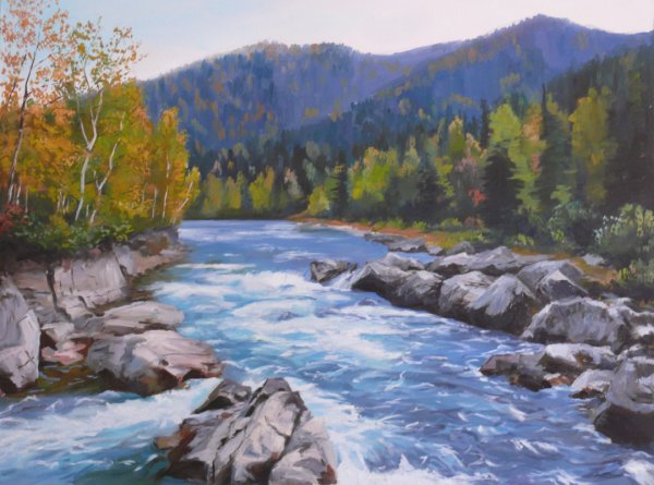 Живопись горн. Река Айгулак