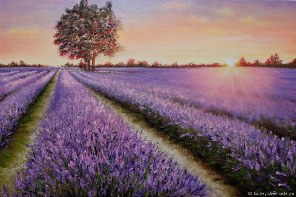 Клод Моне Лавандовое поле