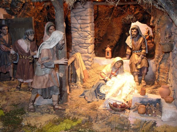 Рождество младенец Мария и Иосиф волхвы