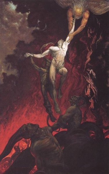 Гюстав Доре Люцифер Низверженный с небес