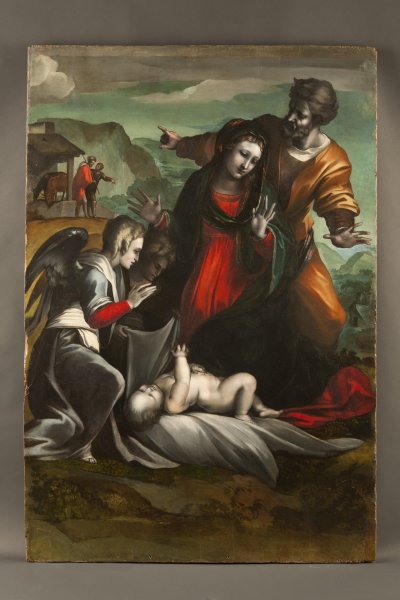 Моретто да Брешиа Madonna and child with Saints Roch and Sebastian