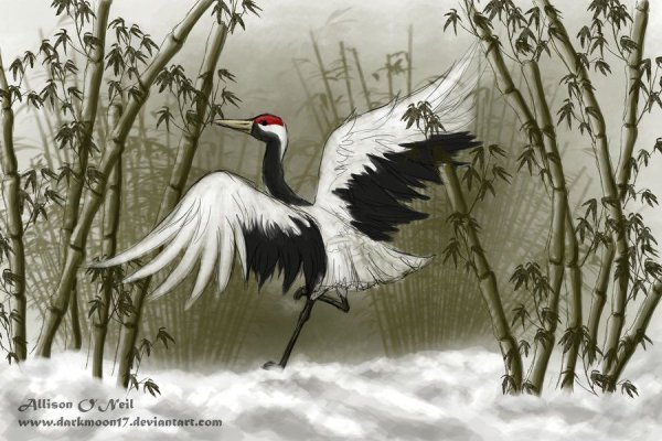 Китайская живопись Журавли и Цапли