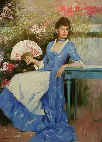Девушка с веером. 1881