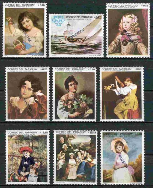 Марки Парагвай живопись