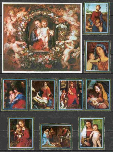 Марки Парагвай живопись