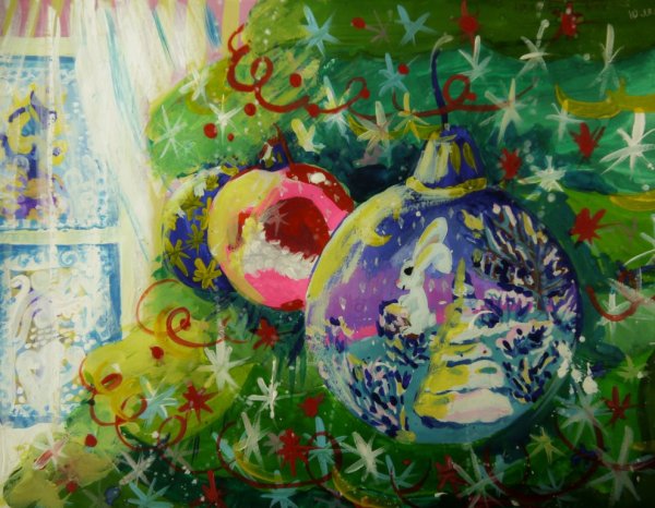 Елочные игрушки в живописи