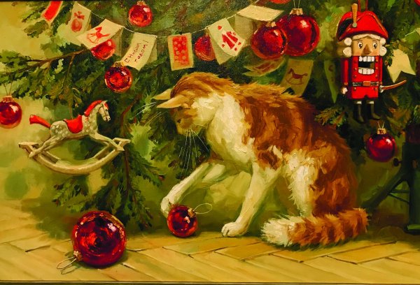 Новогодние шарики акварель