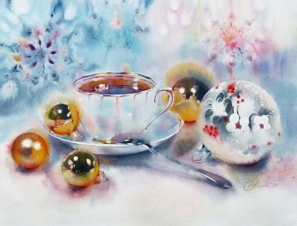 Екатерина Калиновская новогодний натюрморт
