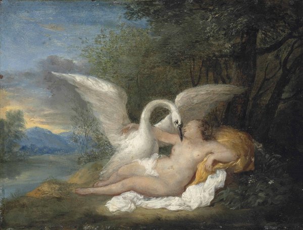 Leda and the Swan Painting Жерико