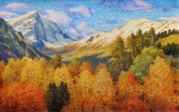 Осень в горах маслом