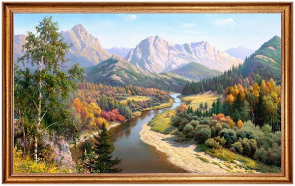 Пейзажи Игоря Прищепы Лесная река