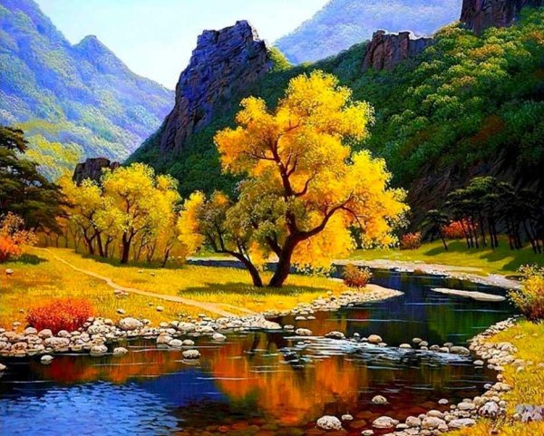 Алмазная мозаика диамонд Painting горы