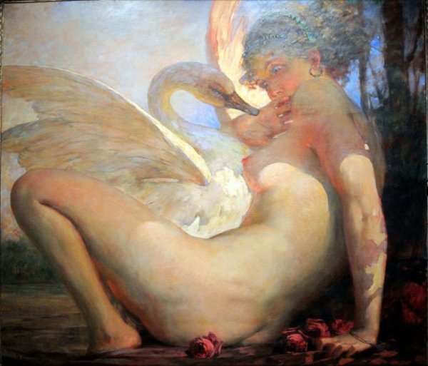 Леда и лебедь Микеланджело