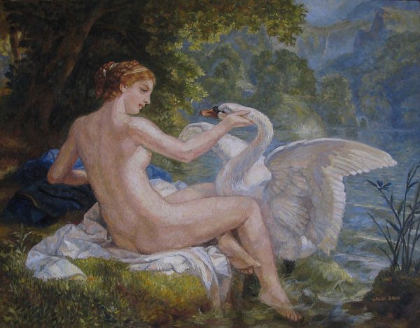 Леда и лебедь Микеланджело