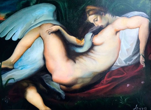 Леда и лебедь Франсуа Буше 1740