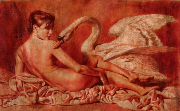 Живопись Леда и лебедь Микеланджело