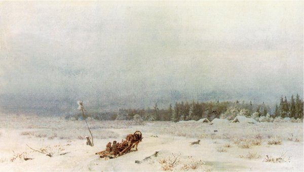 Л Л Каменев зимняя дорога 1866