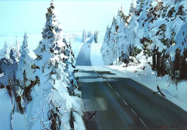 Живопись.Владимир Солдаткин зима картины