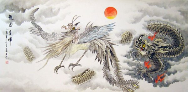 Китайская живопись дракон