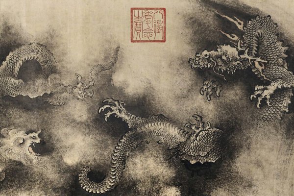 Китайская живопись гохуа дракон