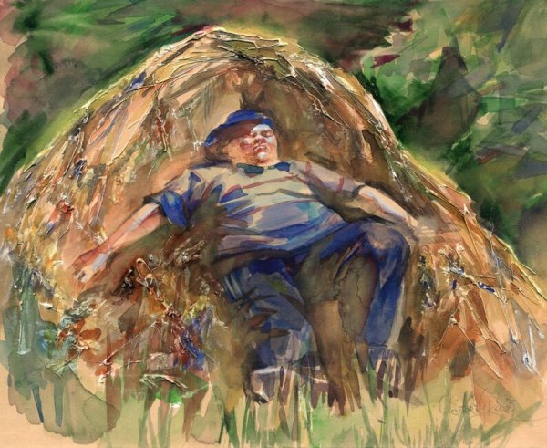 Земляные краски в акварели