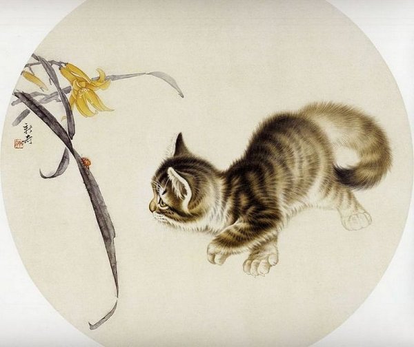 Китайская живопись коты