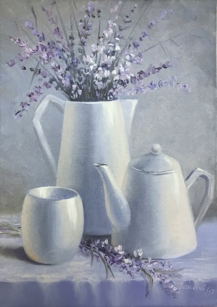 Белый натюрморт живопись