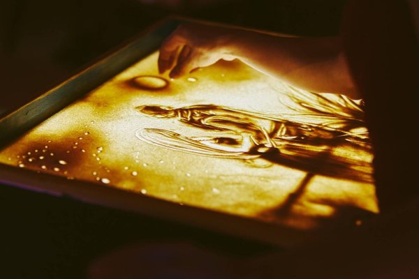 Рисование песком для детей