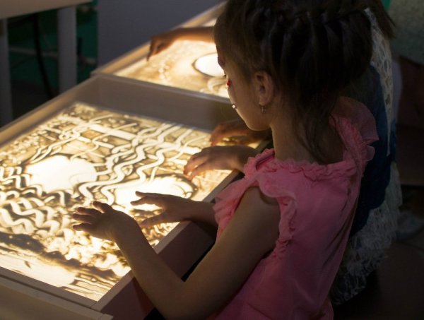 Рисование песком для детей