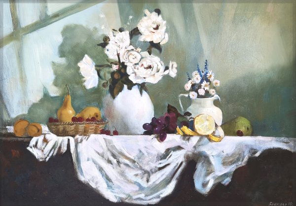 Литышев Владимир художник- белый натюрморт