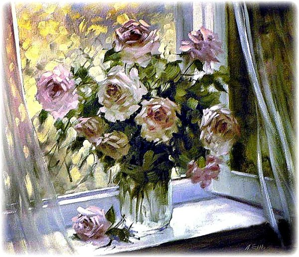 Александр ень акварель цветы