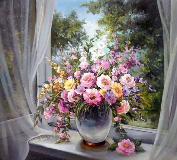 Цветочные натюрморты художница anca Bulgaru