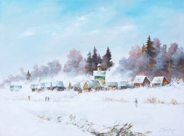 Художник Сергей Кольба картины зима