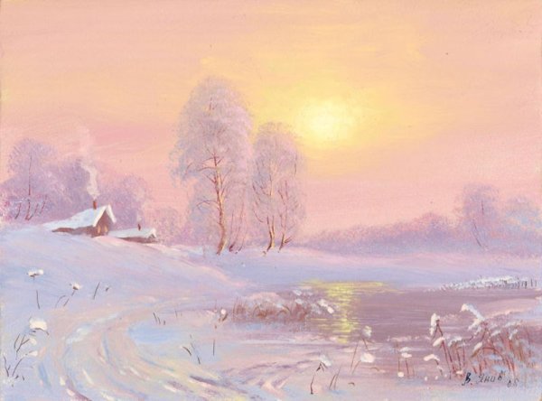 Художник Джефф Роуланд зима