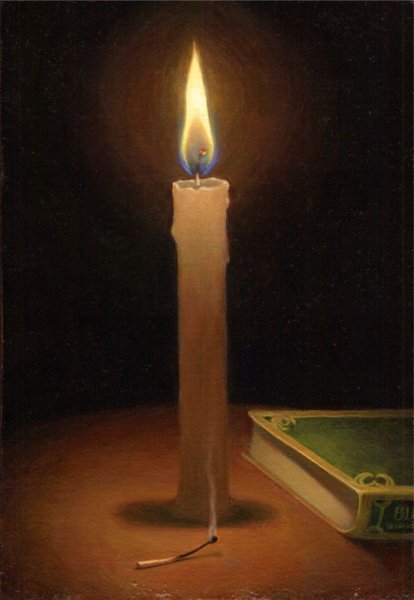 Свеча рисунок красками