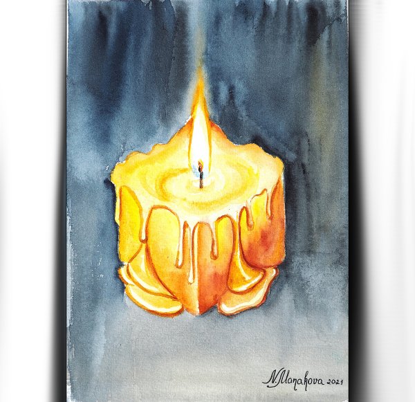Горящая свеча в живописи