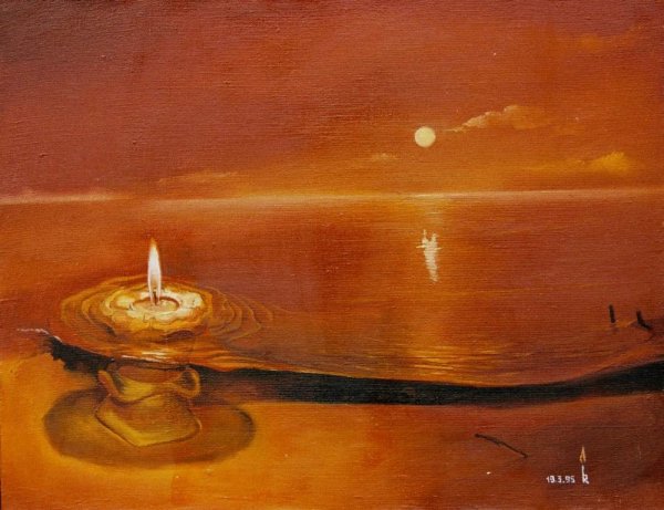 Картина свеча горит