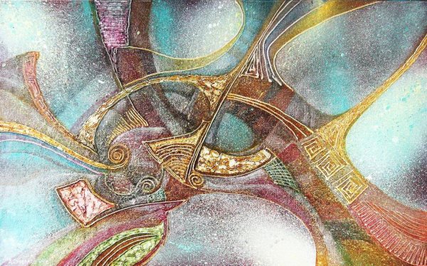 Абстрактная живопись фреска