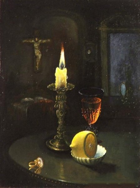 Горящая свеча арт