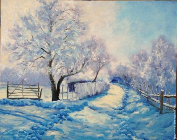 Зима мастихином Евгений Гавлин