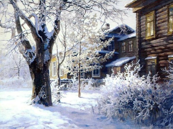 Художник Алексей Сергеев пейзажи зима