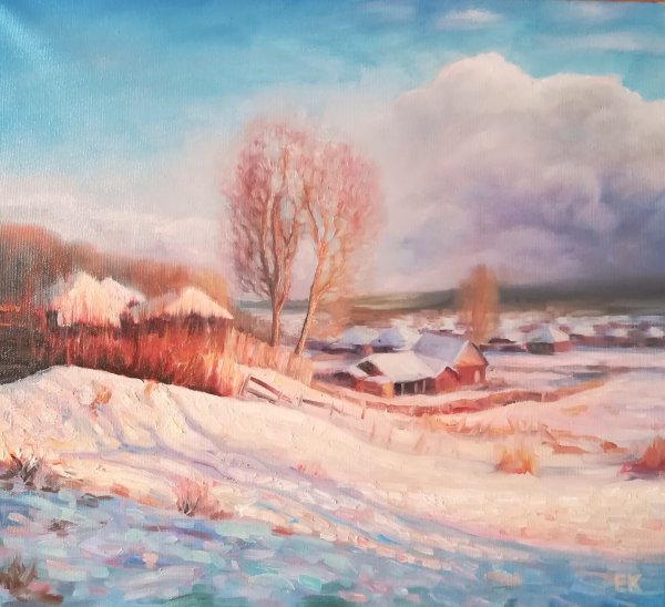 Зимняя деревня Дмитрий Левин