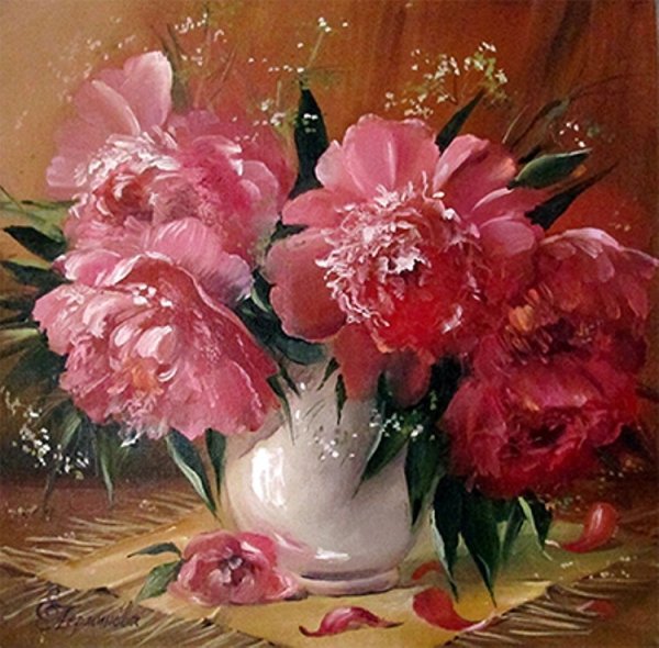 Елена Перминова живопись пионы