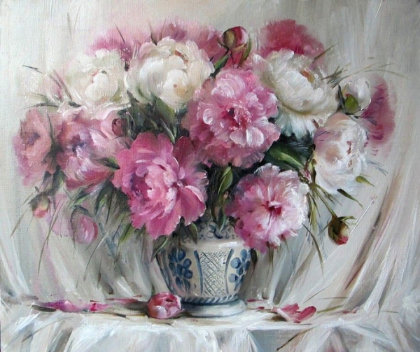 Елена Перминова живопись пионы