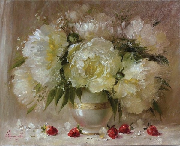 Елена Перминова живопись цветы