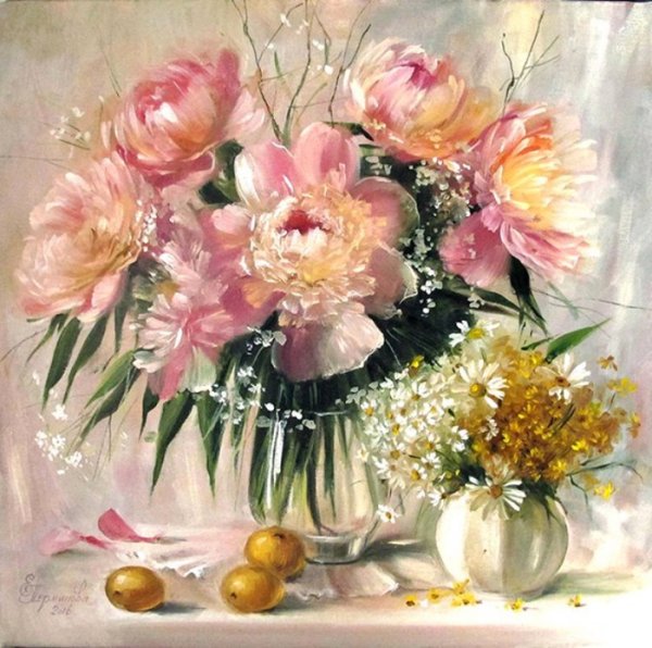 Елена Перминова живопись пионы