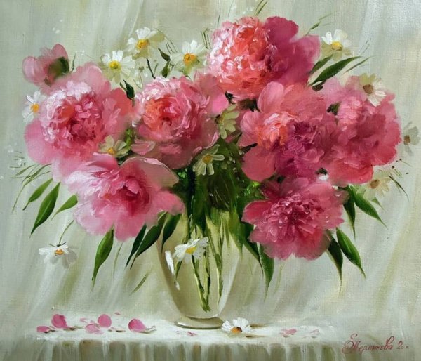 Елена Перминова картины пионы