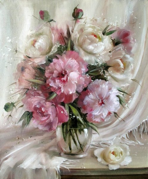 Елена Перминова картины пионы