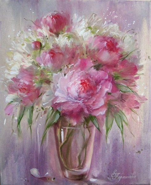 Елена Перминова картины пионы
