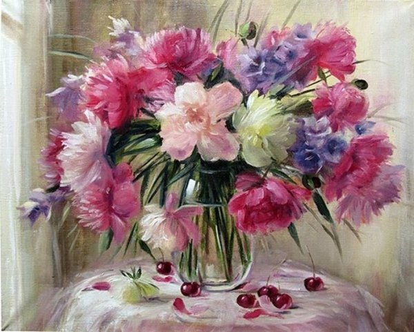 Елена Перминова живопись пионы